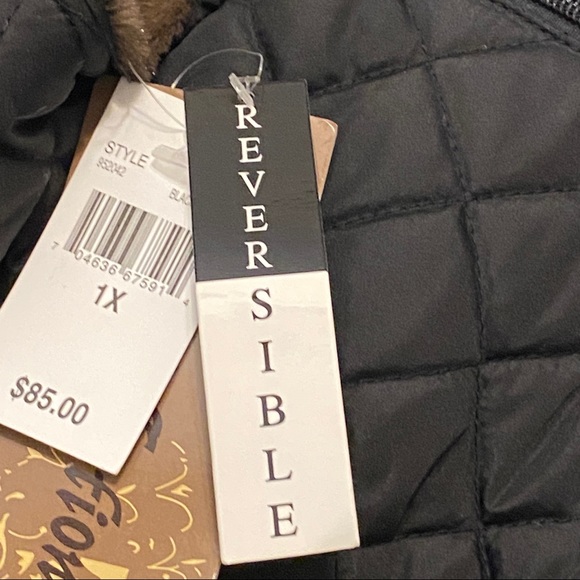 NW KC Collections Reversible Leopard Vest Sz 1X - Picture 12 of 16